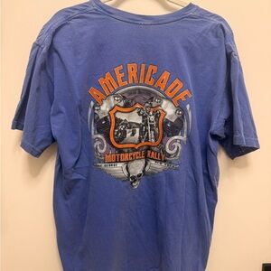 Blue Motorcycle Rally T-Shirt
